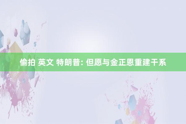 偷拍 英文 特朗普: 但愿与金正恩重建干系