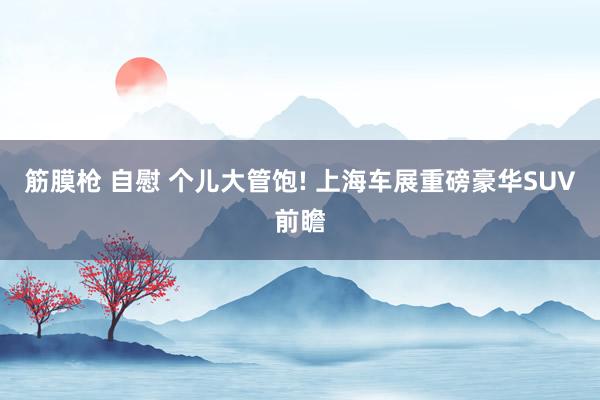 筋膜枪 自慰 个儿大管饱! 上海车展重磅豪华SUV前瞻