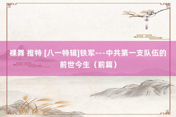 裸舞 推特 [八一特辑]铁军---中共第一支队伍的前世今生（前篇）